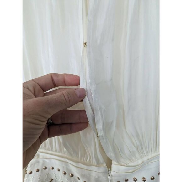 Ramy Brook Stella‎ Corset Mini Dress women's size small cream gold - Picture 13 of 16